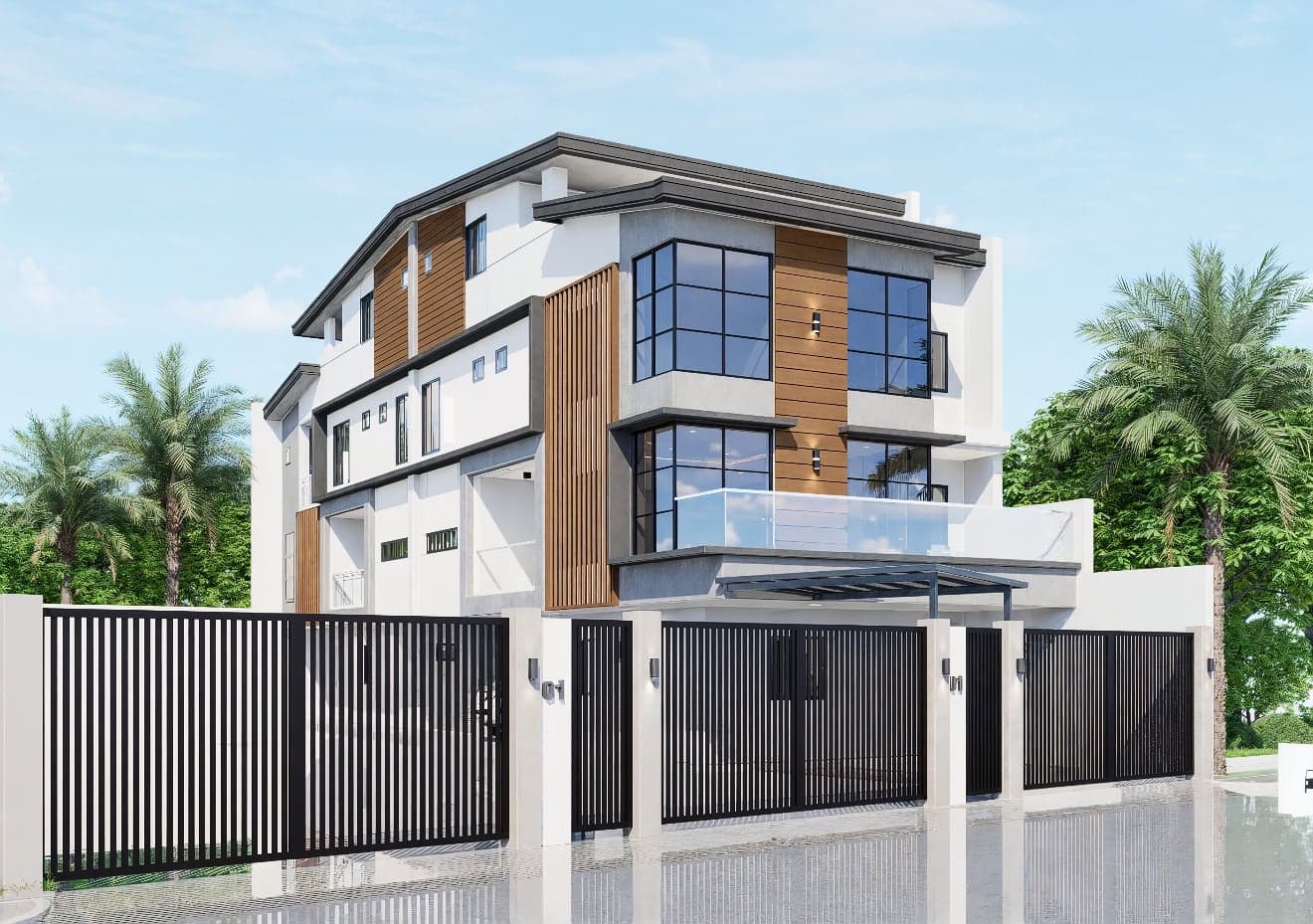 Construction of Three Storey of 2-Unit with Attic Residential Building 2