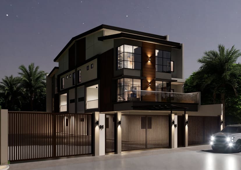 Construction of Three Storey of 2-Unit with Attic Residential Building